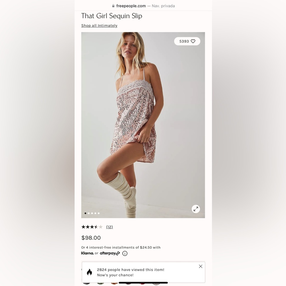 FREE PEOPLE That Girl Mini Slip